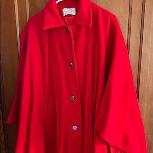 Vanguard Red Cape Coat wool I believe